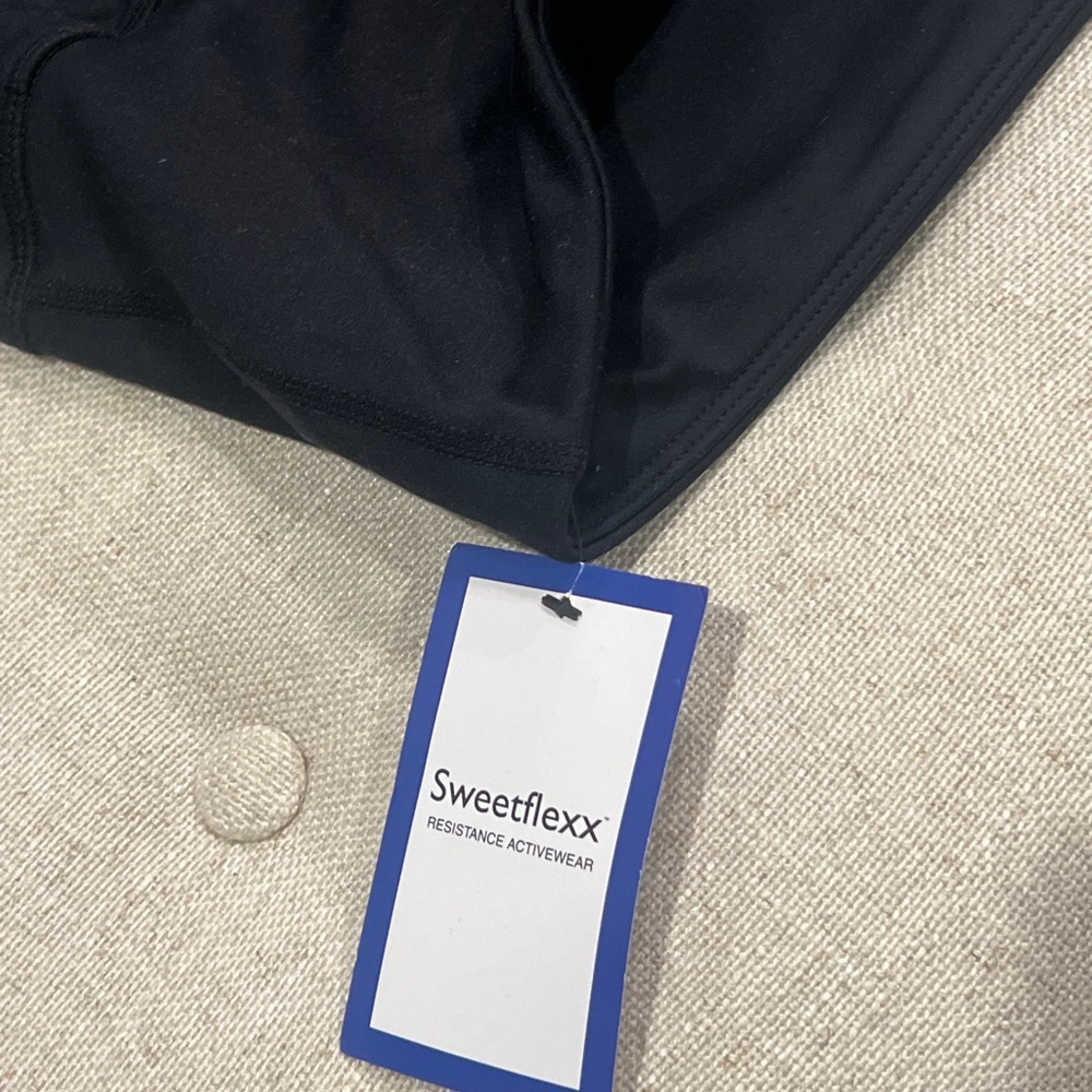 Sweetflexx NEW Capri pants cropped 6 leggings resistance black athletic